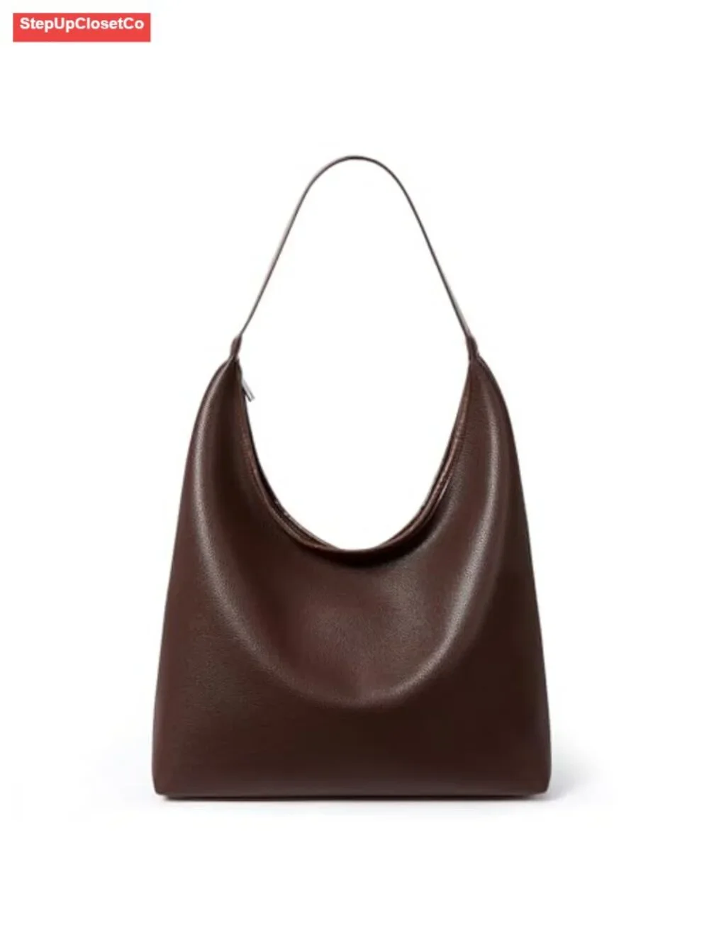 Large Hobo Bag Women Soft Vegan Leather Shoulder Tote Zipper